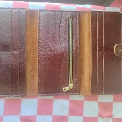 Leather wallet genuine leather
