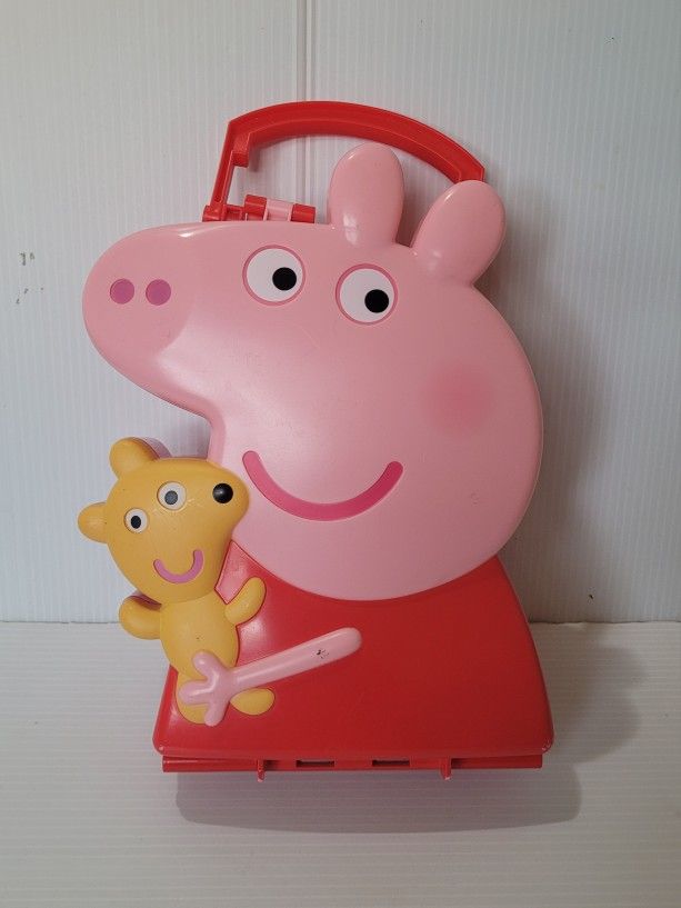 Peppa Pig Carry Along Friends Empty Case / B9x  Storage For Figures.
