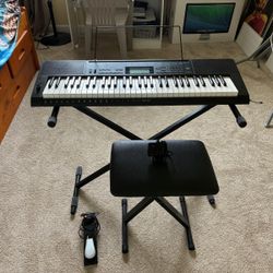 Keyboard With Chair, Bell In Excellent Condition