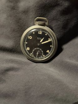 Westclox Pocket Ben Vintage Mechanical Pocket Watch Black Dial Running USA