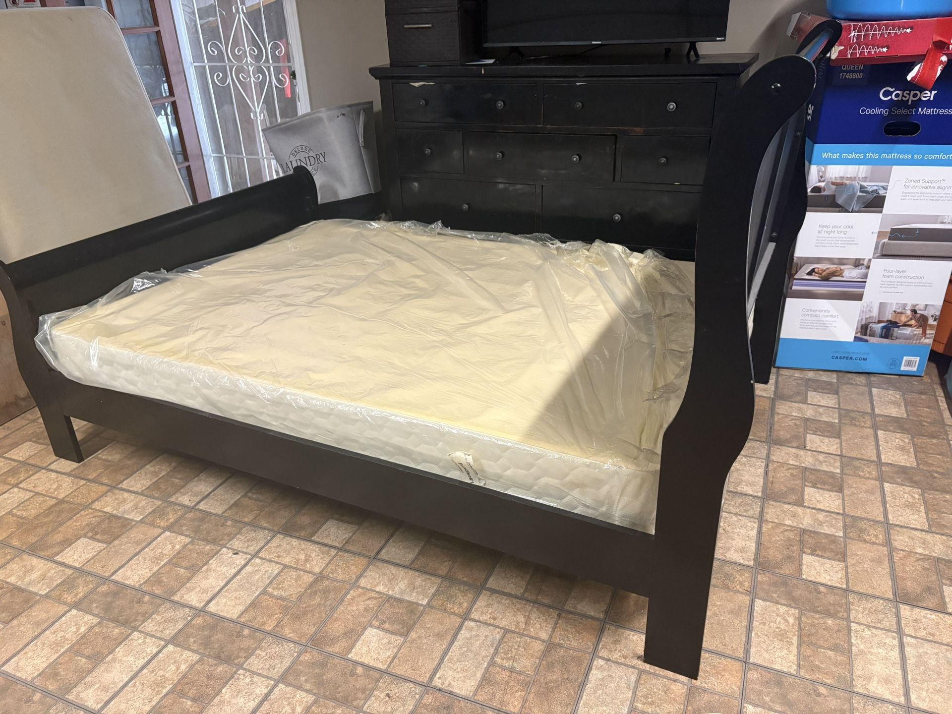 bed frame and dresser