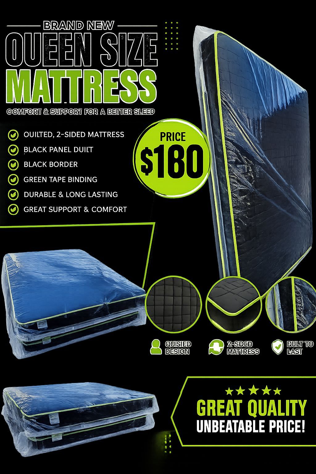 QUEEN SIZE MATTRESS (BRAND NEW)
