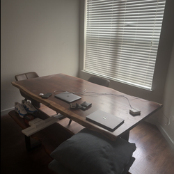Solid Wood Dining Table + Bench – Moving Sale – Houston