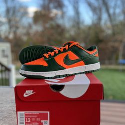 Nike Dunk Low “Miami Hurricanes”  Sz 12