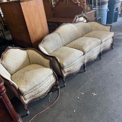 Antique Couch And Chair 