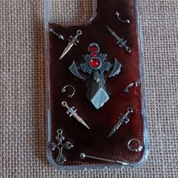 Custom-made "Romantic Goth" iPhone 13 Pro Max Case