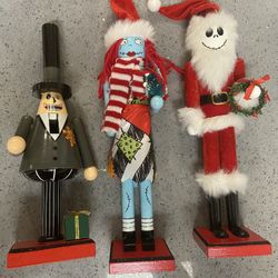 Nightmare Before Christmas Nutcrackers Lot Of 3