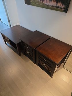 3pc coffee table, end table set
