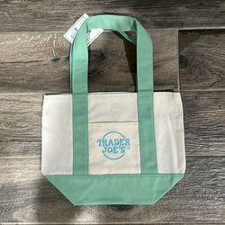 Trader Joe’s Mini Pastel Tote Bag Green
