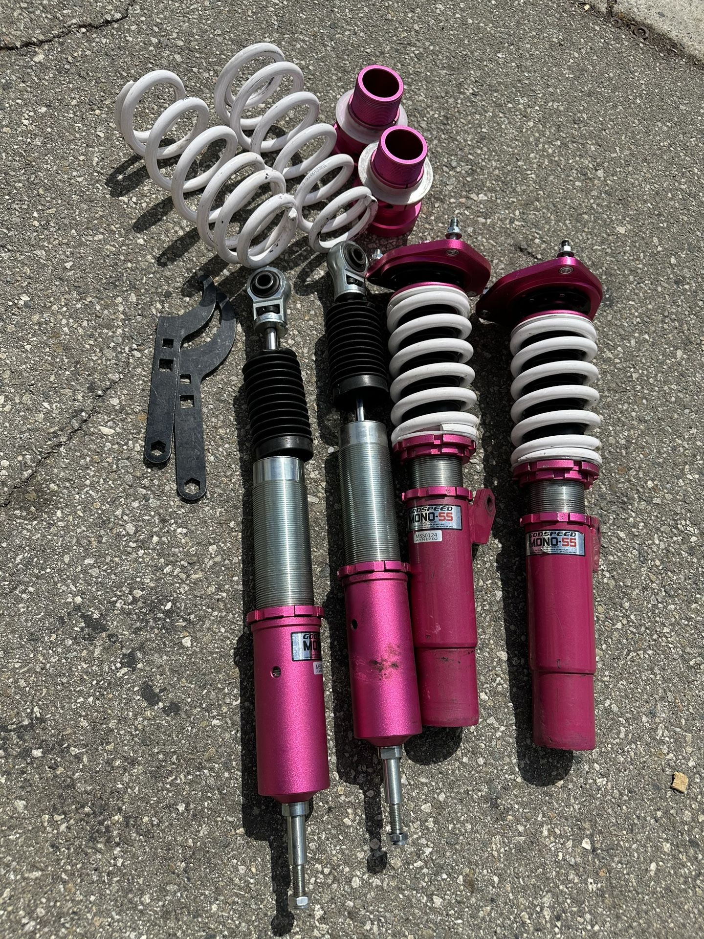 2008 Volkswagen R32 MK5 Godspeed Monoss Coilovers 54.5mm Front Axle Clamp - Part # MSS0124