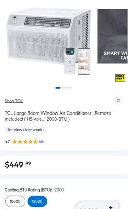TCL Large Room Window Air Conditioner - Remote Included (115-Volt, 12000-BTU)