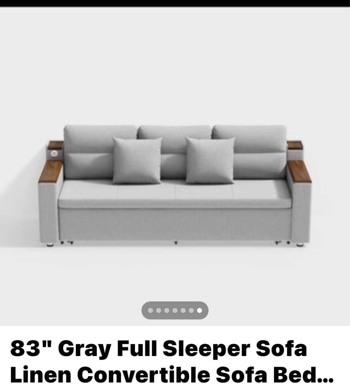 83” Sofa/convertable Sleeper Storage Bed