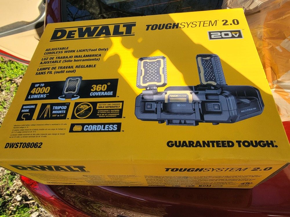Dewalt 20v 4000 Lumens Work Light Compatible With 2.0 Sistem