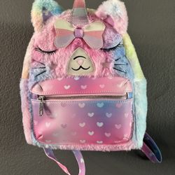 Girls Fluffy Unicorn Backpack
