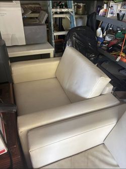 Leather chair an sofa set