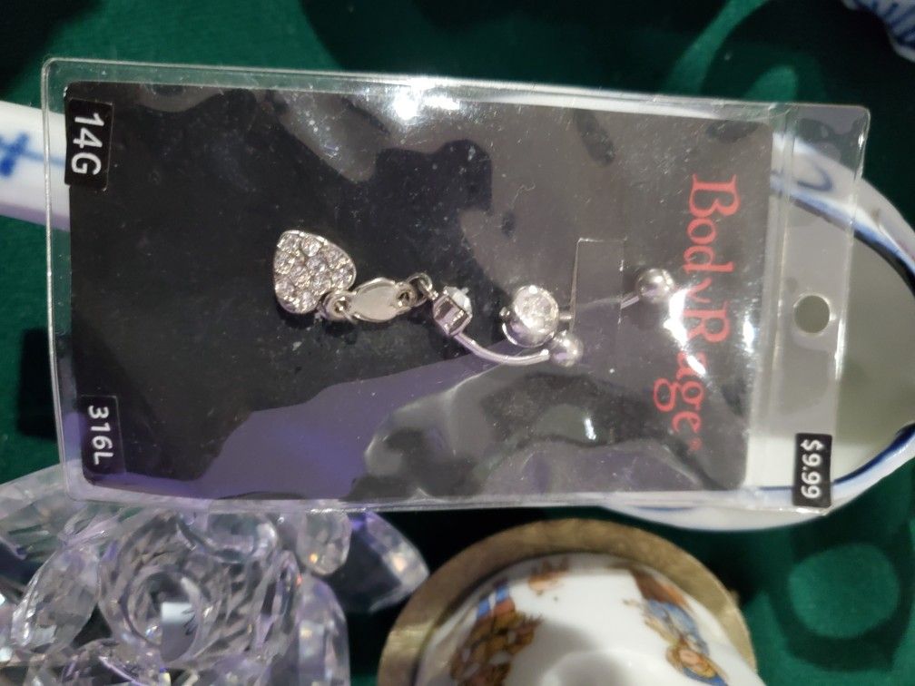 New Heart Belly Button Ring