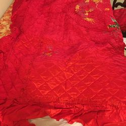 Chinese Style Bed Sheet With 2 Pillow Cases