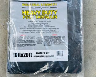 10ft x 20ft Heavy Duty Silver Waterproof Tarp