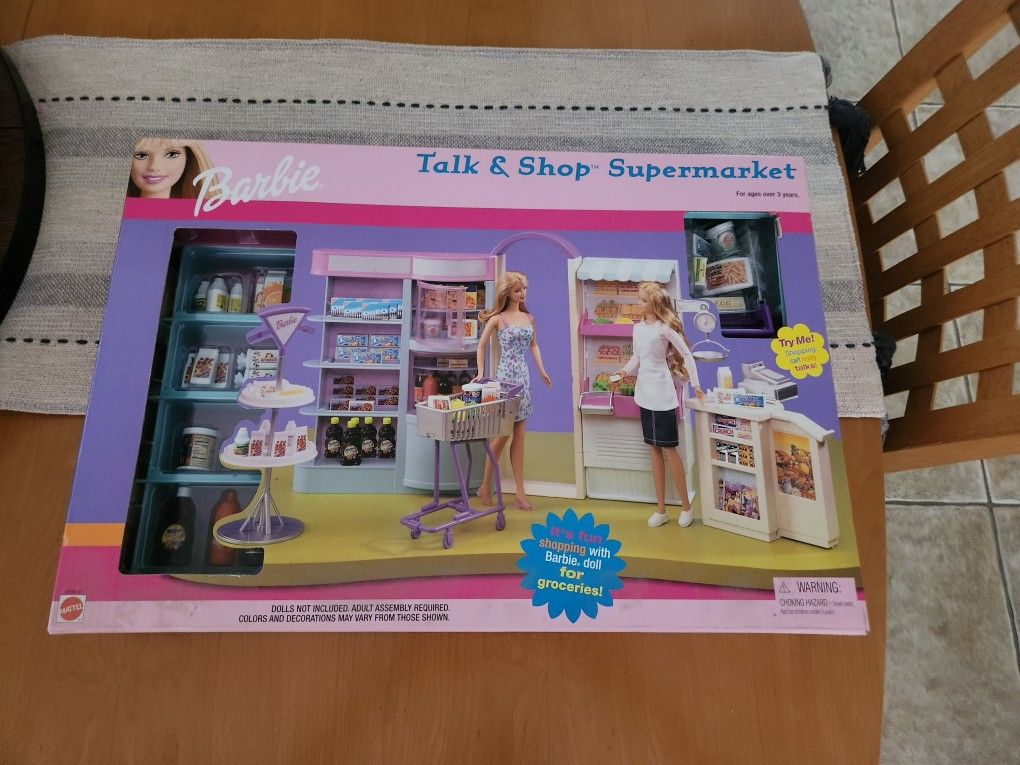 RARE BRAND NEW NEVER OPENED Barbie Talk and Shop Supermarket Playset