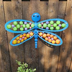 Metal Dragonfly Rock Design Yard Art. $45 each. Planters, Plants, Pottery, Talavera, Clay Pots.