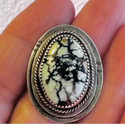 Kiki  new lander turquoise   Sterling silver  cocktail ring