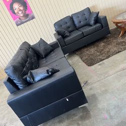 Leather Sofa & Loveseat 
