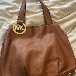 Brown leather Michael Kors purse