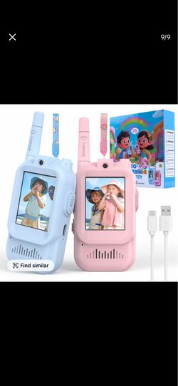 Kids walker talkie blue and pink