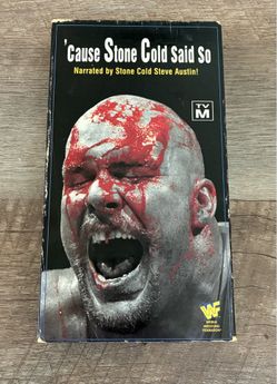WWF 1997 Cause Stone Cold Said So Steve Austin VHS Tape Original Cover Bloody WWE   15