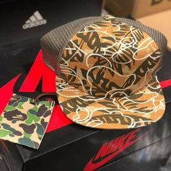 Bape Beige Snap Back