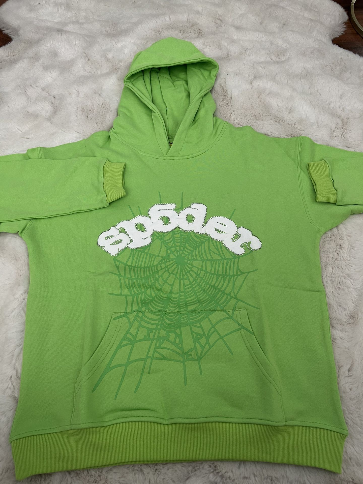 Sp5der Hoodie Medium Green 