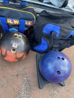 two bowling balls