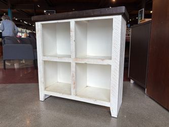 Rustic Two Tone Four Cuby Shelf