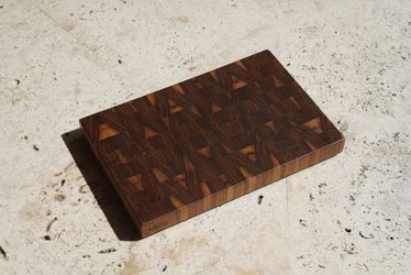 Walnut End Grain Butcher Block Cutting Board (18 1/4 x 12 1/8 x 1 11/16)