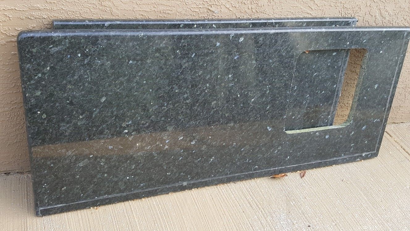 Black two slabs of granite small bar sink comes with granite no damages