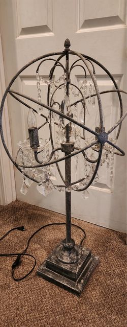 Beautiful Rustic Orb Chandelier Table Lamp