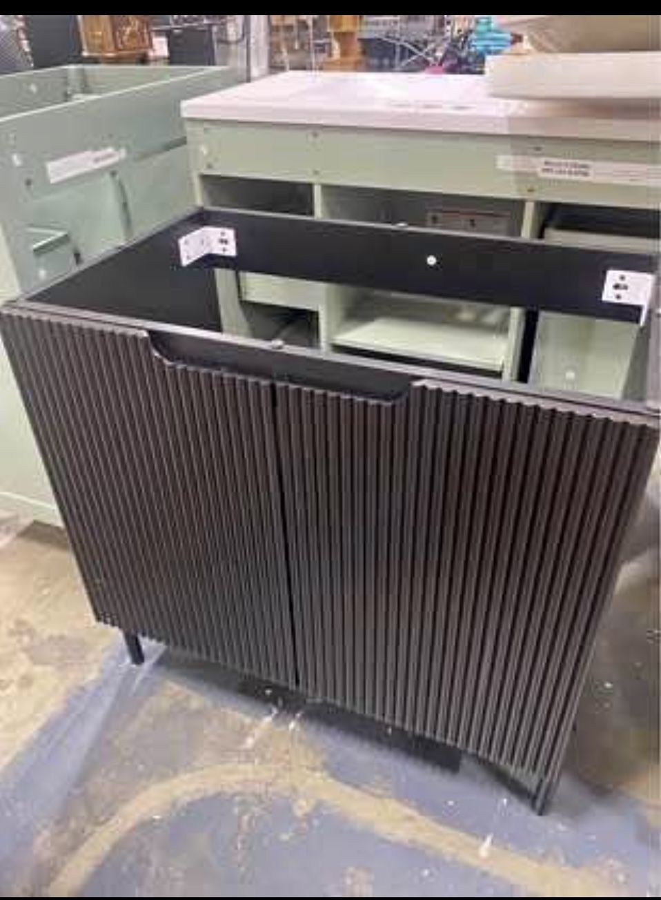 New assembled 30" Black Bathroom Vanity NO Sink Modern Freestanding Bathroom Vanity