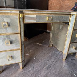 Vintage Mirrored Desk 