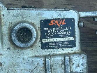 Skil model 736 heavy duty roto hammer