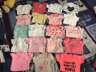 19 shorts sleeve 3-6 months camisetas de niña