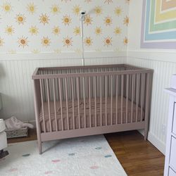 Crate & Barrel Hampshire Blush Baby Crib