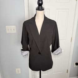 3/4 Sleeve Black Blazer