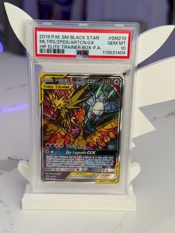 Pokemon 2019 SM Black Star Promo Moltres Zapdos Articuno GX SM210