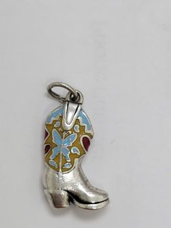James avery silver Enamel Western Boot Charm
