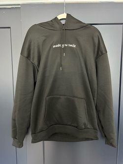 Made You Smile Unisex Large Black Hoodie