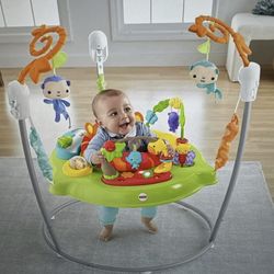 Fisher-Price Baby Bouncer Tiger Time Jumperoo Activity Center with Lights Music