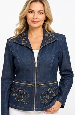 Women's denim jacket. Size L. $38