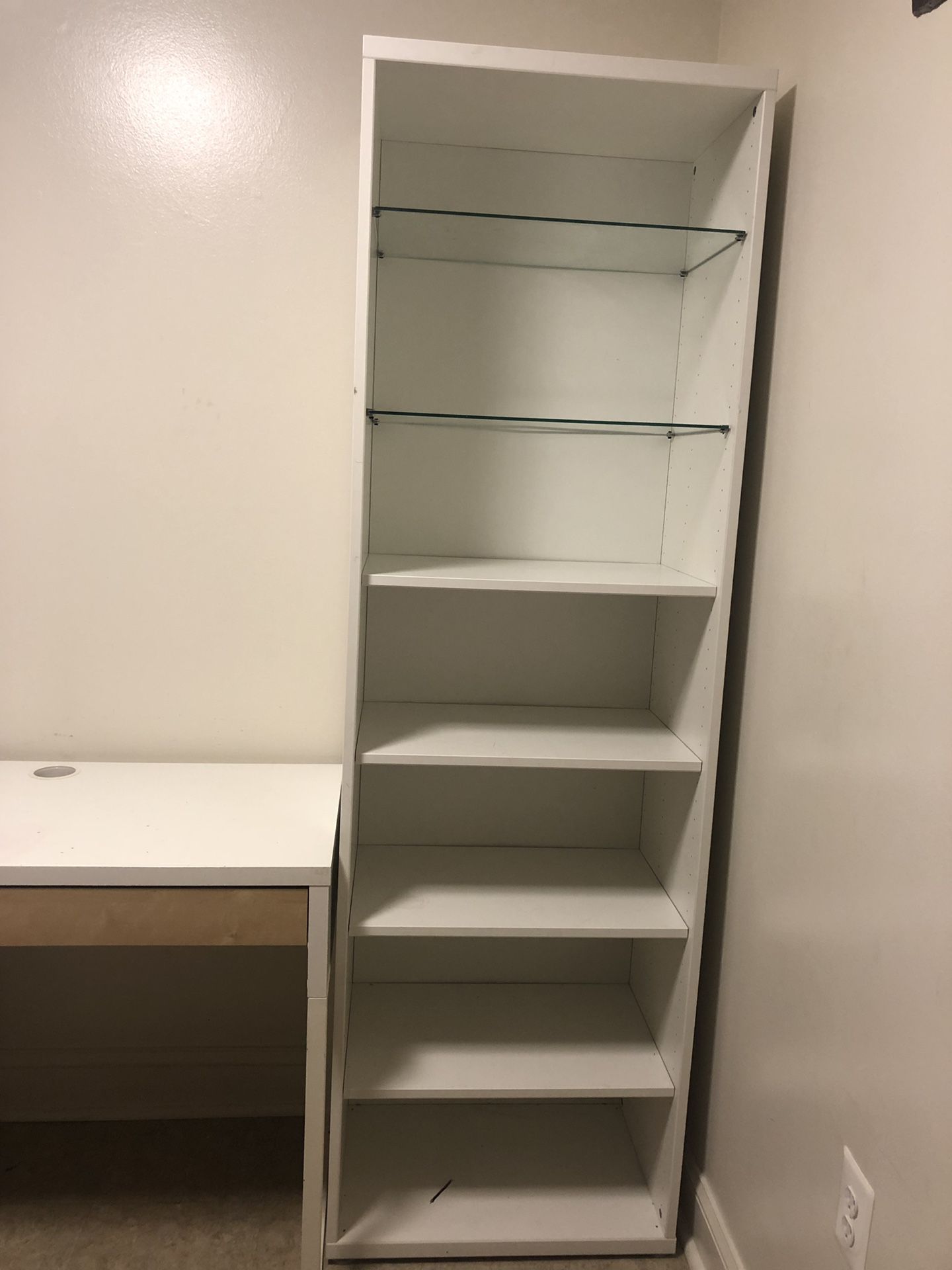 Desk and book shelf (Ikea)