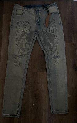 Distressed Graphic ksubi Jeans with Tags size 36