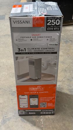 Brand New Vissani Portable Air Conditioner AC 6,000 BTU with Remote